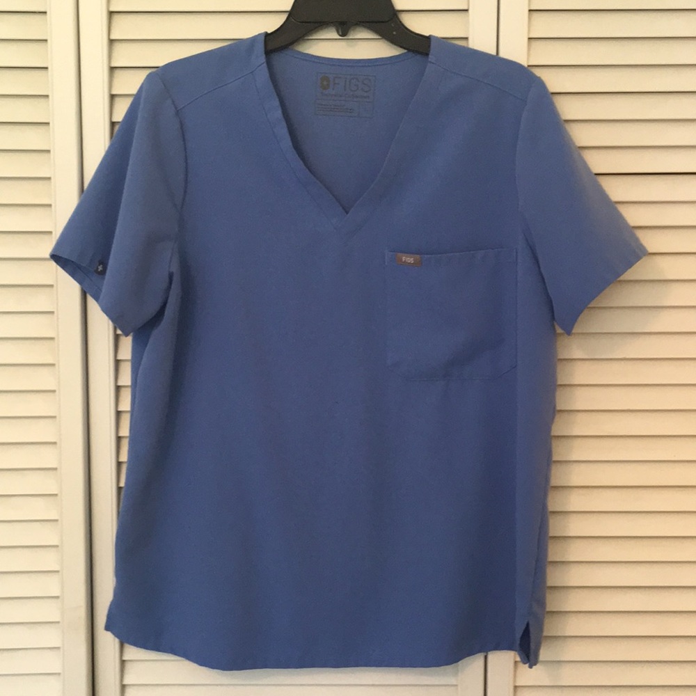 FIGS Catarina Scrub top Ceil Blue Large